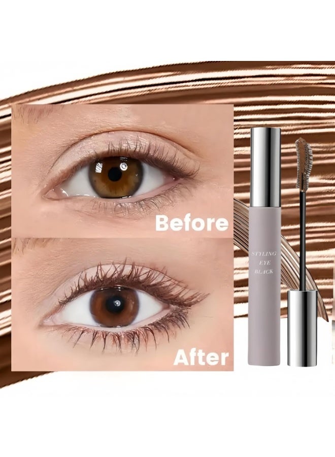 Fankayi Waterproof Brown Volume Mascara,Volumizing & Lengthening,Smudge-Proof,Resists Clumping,Mascara for Natural Volume & Length,Mas/cara for Mature Women,All-Day Wear Eye Makeup,Fibre Tubing(Brown) - Image 2